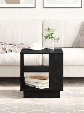 VidaXL Salontafel 40x40x43 cm bewerkt hout zwart eikenkleurig