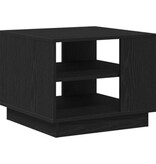 VidaXL Zwarte Eiken Salontafel 55x55x42 cm Gemaakt van Bewerkt Hout