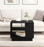 VidaXL Zwarte Eiken Salontafel 55x55x42 cm Gemaakt van Bewerkt Hout