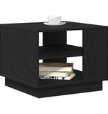 VidaXL Zwarte Eiken Salontafel 55x55x42 cm Gemaakt van Bewerkt Hout