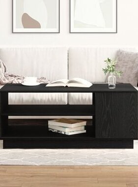 VidaXL Zwart Eikenhouten Salontafel 102x55x43 cm Gemaakt van Engineered Wood