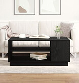 VidaXL Zwart Eikenhouten Salontafel 102x55x43 cm Gemaakt van Engineered Wood