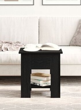 VidaXL Salontafel Zwart Eiken 40x40x42 cm Bewerkt Hout