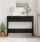VidaXL Zwarte Eiken Console Tafel - 100x35x76.5 cm - Engineered Wood