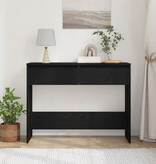 VidaXL Zwarte Eiken Console Tafel - 100x35x76.5 cm - Engineered Wood