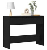 VidaXL Zwarte Eiken Console Tafel - 100x35x76.5 cm - Engineered Wood