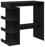 VidaXL Bartafel met opslagrek, 100x50x101,5 cm zwart eikenkleurig