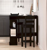 VidaXL Bartafel met opslagrek, 100x50x101,5 cm zwart eikenkleurig