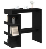 VidaXL Bartafel met opslagrek, 100x50x101,5 cm zwart eikenkleurig