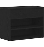 VidaXL Halbankje 60x30x45 cm bewerkt hout zwart eikenkleurig