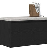 VidaXL Halbankje 80x40x45 cm bewerkt hout zwart eikenkleurig