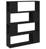 VidaXL Boekenkast 100x24x124 cm bewerkt hout zwart eikenkleurig