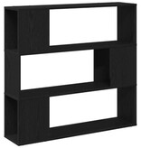 VidaXL Boekenkast Zwart Eiken 100x24x94 cm Gemaakt van Hout