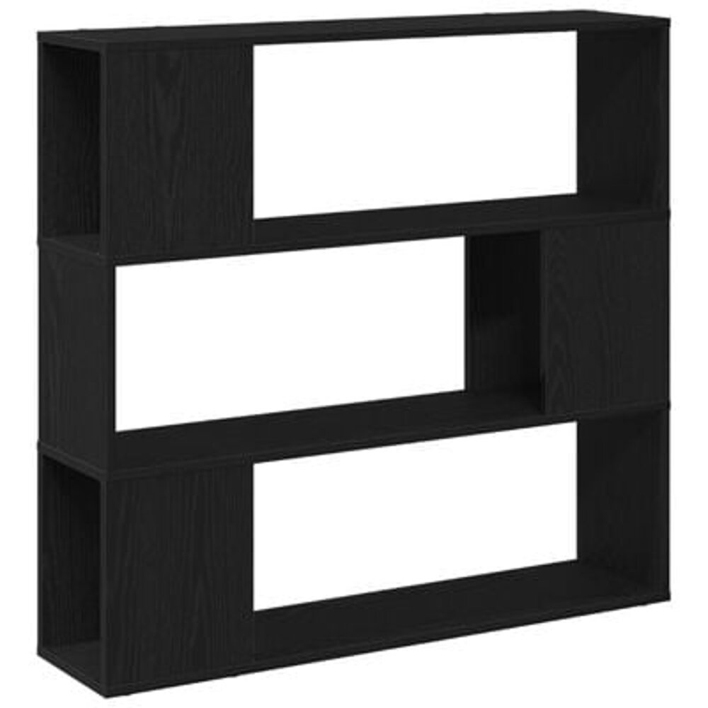 VidaXL Boekenkast Zwart Eiken 100x24x94 cm Gemaakt van Hout