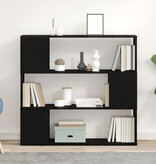 VidaXL Boekenkast Zwart Eiken 100x24x94 cm Gemaakt van Hout