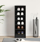 VidaXL Schoenenkast Zwart Eiken 31,5x35x90 cm Gelaagd Hout