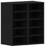 VidaXL Schoenenkast 2 Stuks Zwart Eiken 32x35x70 cm Bewerkt Hout