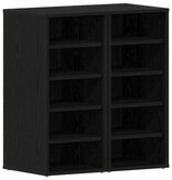 VidaXL Schoenkast Zwart Eiken 32x35x70 cm Houtbewerkt