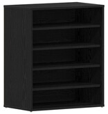 VidaXL Schoenenkast Zwart Eiken 60x35x70 cm Bewerkt Hout