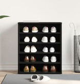 VidaXL Schoenenkast Zwart Eiken 60x35x70 cm Bewerkt Hout