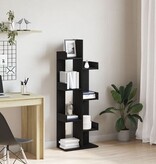 VidaXL Boekenkast Zwart Eiken 48x25,5x140 cm Gelamineerd Hout