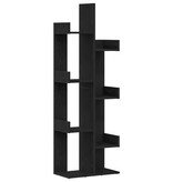 VidaXL Boekenkast Zwart Eiken 48x25,5x140 cm Gelamineerd Hout