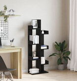 VidaXL Boekenkast Zwart Eiken 48x25,5x140 cm Gelamineerd Hout