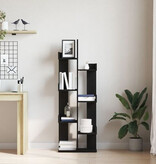 VidaXL Boekenkast Zwart Eiken 48x25,5x140 cm Gelamineerd Hout