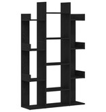 VidaXL Boekenkast Zwart Eiken 86x25,5x140 cm Bewerkt Hout
