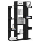 VidaXL Boekenkast Zwart Eiken 86x25,5x140 cm Bewerkt Hout