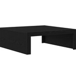 VidaXL Zwart eiken Salontafel - 100x100x35 cm Gemaakt van Engineered Wood