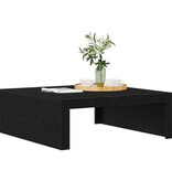 VidaXL Zwart eiken Salontafel - 100x100x35 cm Gemaakt van Engineered Wood