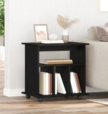 VidaXL Rolkast 60x45x55 cm bewerkt hout zwart eikenkleurig