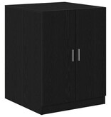 VidaXL Afwasmachinekast Zwart Eiken 70,5x71,5x91,5 cm Bewerkt Hout