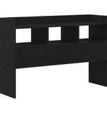 VidaXL Zwarte Eik Sidetable 105x30x70 cm Geengineerd Hout