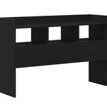 VidaXL Zwarte Eik Sidetable 105x30x70 cm Geengineerd Hout