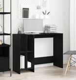 VidaXL Bureau Zwart Eiken 102,5x35x75 cm Gemaakt van Engineered Hout