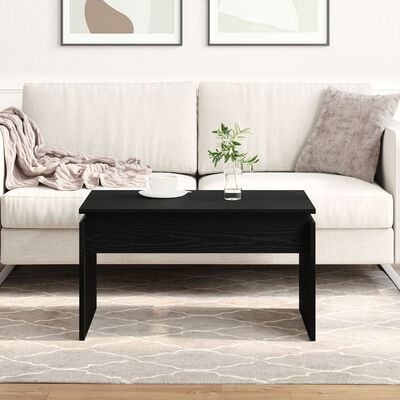 VidaXL Salontafel Zwart Eiken 68x38x50 cm Samengesteld Hout