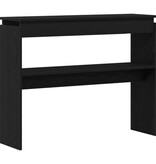 VidaXL Console Tafel Zwart Eiken 80x30x102 cm Houtmateriaal