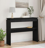 VidaXL Console Tafel Zwart Eiken 80x30x102 cm Houtmateriaal