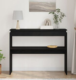 VidaXL Console Tafel Zwart Eiken 80x30x102 cm Houtmateriaal