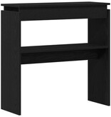 VidaXL Console Tafel Zwart Eiken 80x30x80 cm Gemaakt van Hout