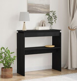 VidaXL Console Tafel Zwart Eiken 80x30x80 cm Gemaakt van Hout