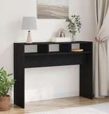 VidaXL Consoletafel Zwart Eiken 105x30x80 cm Geengineerd Hout