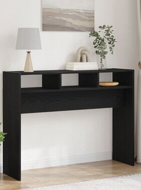 VidaXL Consoletafel Zwart Eiken 105x30x80 cm Geengineerd Hout