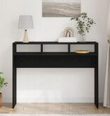 VidaXL Consoletafel Zwart Eiken 105x30x80 cm Geengineerd Hout