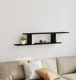 VidaXL Wandplank voor TV Zwart Eiken 125x18x23 cm Bewerkt Hout