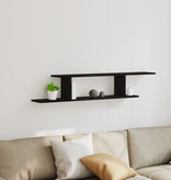 VidaXL Wandplank voor TV Zwart Eiken 125x18x23 cm Bewerkt Hout