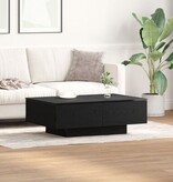 VidaXL Salontafel Zwart Eiken 90x60x31 cm Gelaagd hout