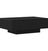 VidaXL Salontafel Zwart Eiken 90x60x31 cm Gelaagd hout